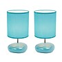 Simple Designs Stonies Small Stone Look 10.24" LED Table Lamp, Blue, 2/Pack (LT2005-BLU-2PK)~#|#~2D785D68-4693-493C-A2B0A05FE29FECF9_sc7