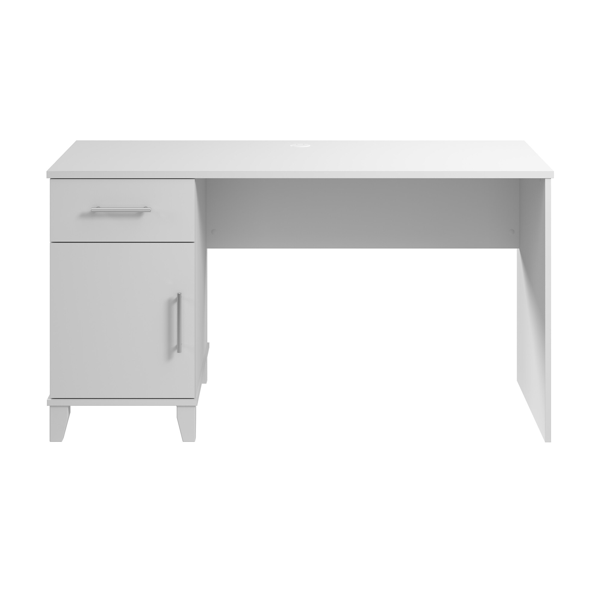 Bush Furniture Somerset 54″W Office Desk with Drawer and Storage Cabinet, White (WC81954) Sansujyuku sansujyuku.com