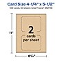 Avery Integrated Cards, 4.25" x 5.5", Matte Kraft Brown, 100/Box (95278)~#|#~2D8D8E71-198C-44C9-8A61BF0E2D1DE277_sc7