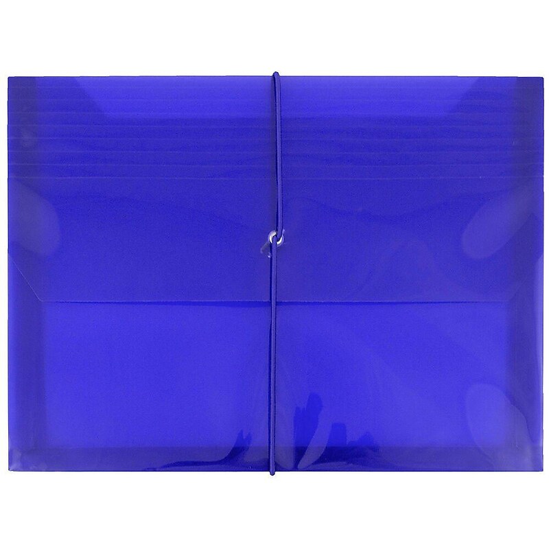 JAM Paper Premium Plastic Document File, Letter, Blue, 3/Pack (218E25BUBX3) image 1
