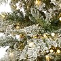 Nearly Natural 7.5-ft Slim Flocked Nova Scotia Spruce Artificial Christmas Tree with 450 Warm White LED Lights (T1856)~#|#~2D9526AB-3E16-4837-80D2BE06E4615CC3_sc7