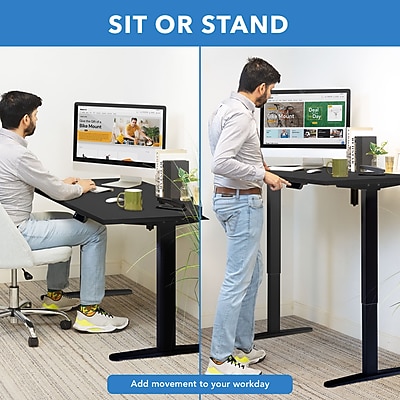 Mount-It! 55"W Electric Rectangular Adjustable Standing Desk - Thumbnail 3