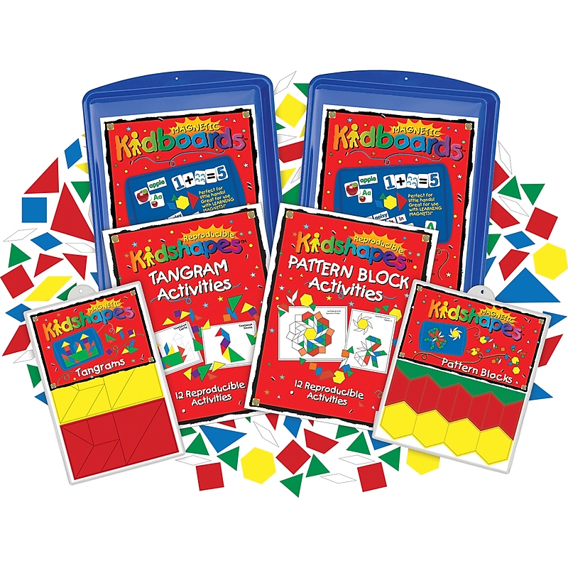 Barker Creek Learning Magnets Math Manipulatives Activity Kit, 154 Magnetic Pieces/Set (LM2340) image 1