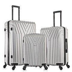 InUSA Vasty 3-Piece Hardside Spinner Luggage Set, TSA Checkpoint