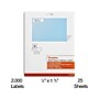 Staples Laser/Inkjet Address Labels, 1/2" x 1 3/4", White, 80 Labels/Sheet,  25 Sheets/Pack, 2000 Labels/Box (ST18053-CC)~#|#~2D9FCAC7-53CA-49A7-BEB0D6B7D89CF4FB_sc7
