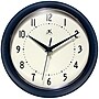 Infinity Instruments Round Retro Navy Blue Wall Clock, Aluminum, 9.5" (10940NB)~#|#~2DA2855D-359B-490D-A914E58FED8D27D0_sc7