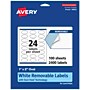 Avery Laser/Inkjet Oval Multipurpose Labels, 1" x 2", White, 2400 Labels/Box (94053)~#|#~2DA326DB-3F7B-44C8-A00446F13BC97BBE_sc7