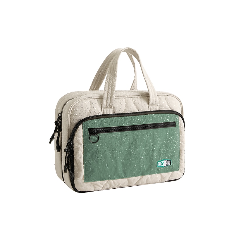 BAGSMART Walker 9.1" Polyester Toiletry Bag, Water Resistant, Celadon (BM0108140AN498) image 1