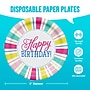 Say Hooray! Birthday Brights "Happy Birthday" 9" Paper Plates, Multicolored, 32 Plates/Pack (DTC382619DPLT)~#|#~2DA70105-49E9-4CBA-BA26092663FC50FC_sc7