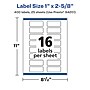 Avery Laser/Inkjet Multipurpose Labels, 2.625" x ", Glossy White, 400/Pack (94201)~#|#~2DAA5C53-73C1-43EE-9C35FBE224600C75_sc7