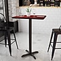 Flash Furniture Laminate Table Top with 22'' x 22'' Bar-Height Table Base, 24'' x 30'', Mahogany (XUMA2430T2222B)~#|#~2DAEF27F-2F02-4BAC-869822D4B644D272_sc7