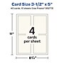 Avery Integrated Cards, 3.5" x 5", Matte Ivory, 40/Pack (95273)~#|#~2DB2C40A-AE1D-45BA-94459DEEEB667268_sc7