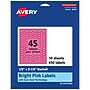 Avery Laser/Inkjet Barbell Multipurpose Labels, 0.5" x 2.5", Bright Pink, 450/Pack (94749)~#|#~2DBA1325-4013-4337-BE3CDA52586212C0_sc7