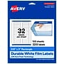 Avery Laser/Inkjet Rectangle Waterproof Multipurpose Labels, 3" x 0.625", White, 3200/Box (94214)~#|#~2DBAD7D0-F04C-495C-ABC19118B4FEBFBD_sc7