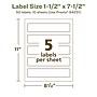 Avery EcoFriendly Laser/Inkjet Rectangle Multipurpose Labels, 1-1/2" x 7-1/2", White, 50/Pack (94231)~#|#~2DBD3E04-BC27-489E-AFD6707FE3EAF2C0_sc7