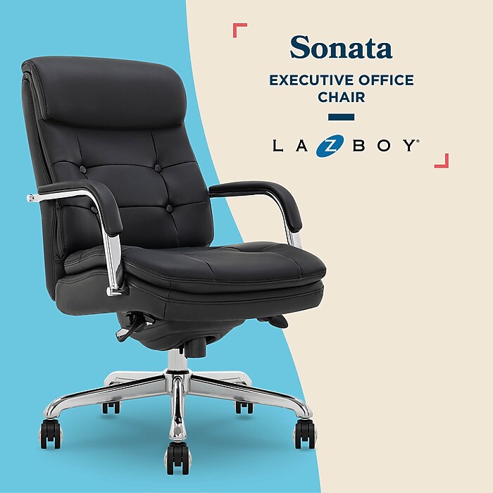 La-Z-Boy Sonata Ergonomic Bonded Leather Swivel Executive