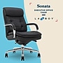 La-Z-Boy Sonata Ergonomic Bonded Leather Swivel Executive Chair, Black and Chrome (CCHR10014D)~#|#~2DBE1B9C-A86C-4672-8E145CACEDAABB00_sc7