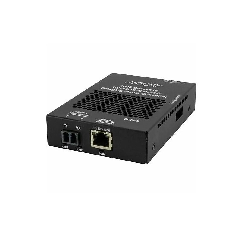 Lantronix SGFEB Gigabit Ethernet Single Mode Media Converter Transceiver, 1000 Mbps (SGFEB1019 130 SA) image 1
