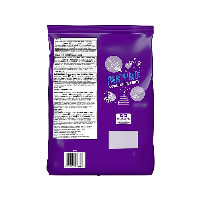 Sweetarts Party Mix Chewy Candy Variety Bag, Assorted Flavors