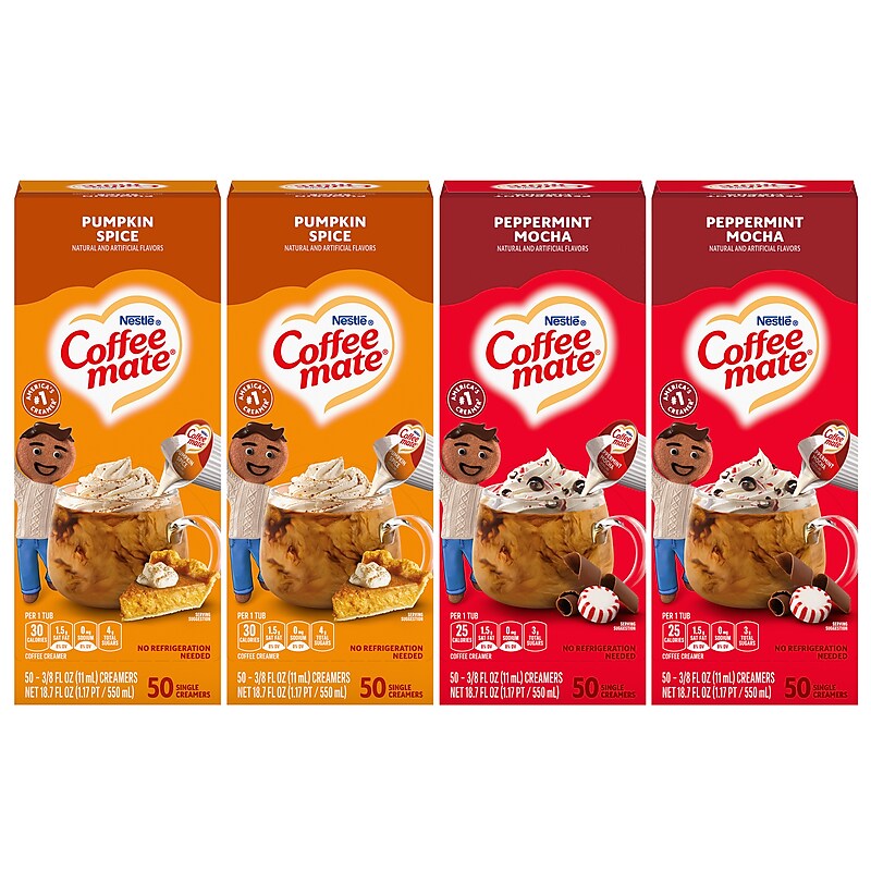 Coffee mate Seasonal Pack Creamer, 50 Count/Pack, 4/Pack (700-00095) image 1