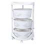 Dbest Octopus 360 3-Tier Plastic Rolling Kitchen Cart, White (01-914)~#|#~2DC2E730-C51A-459B-83C90B57D2D77261_sc7