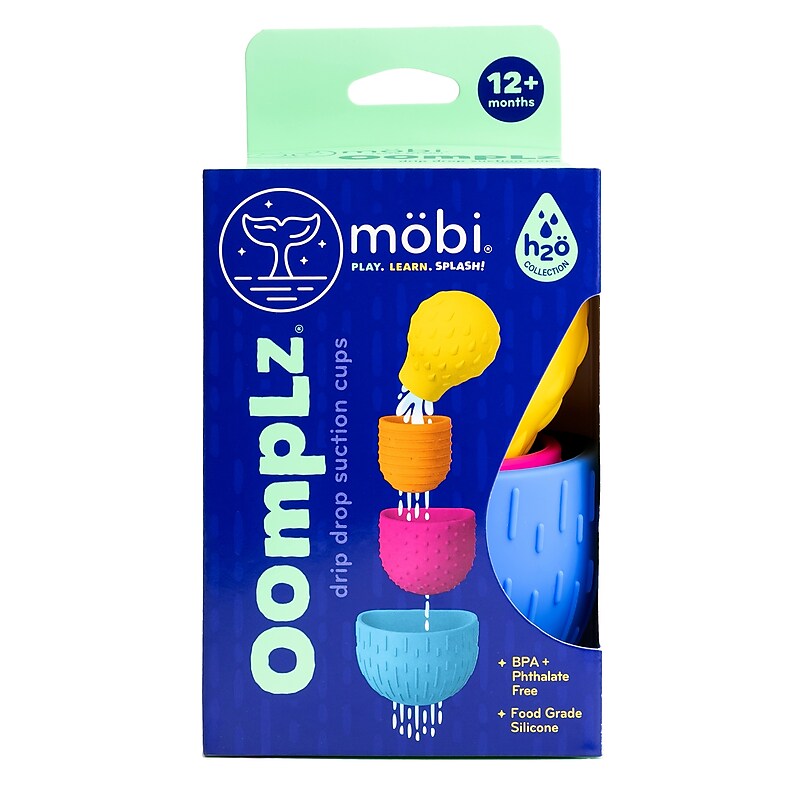 Mobi Oomplz Drip Drop Suction Cups, Multicolored, 4/Pack (MGMOOMP1) image 1
