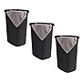 Mind Reader 15.8 Gallon Hamper with Lid, Plastic, Black, 3/Pack (3PK60HAMP-BLK)~#|#~2DC58C57-DBB1-4544-971B85567EA8F429_sc7