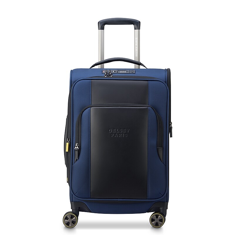 Delsey Wagram 20" Carry-On Suitcase, 4-Wheeled Spinner, TSA Checkpoint Friendly, Navy (40119980502US) image 1