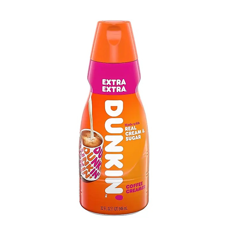 Dunkin' Original Liquid Coffee Creamer, 32 oz., 2/Pack (600-00280) image 1