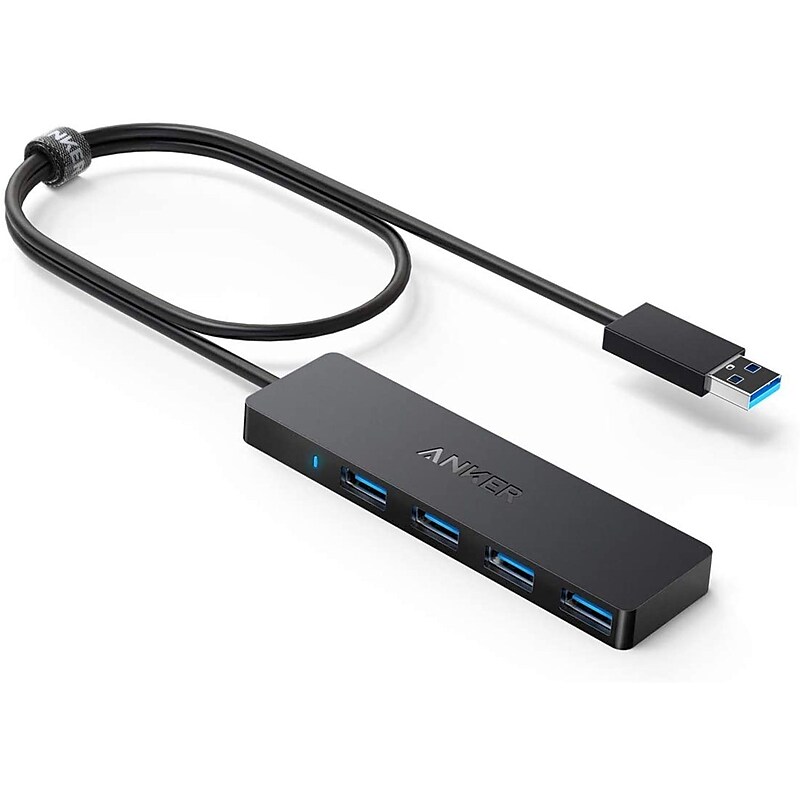 Anker Ultra Slim 4-Port USB 3.0 Hub, Black (A7516016) image 1
