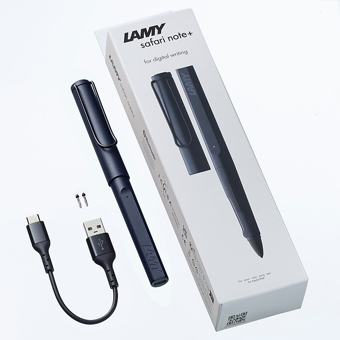 Lamy Safari Note+ Stylus & Smart Pen for iPad, Steel Black