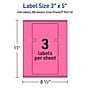 Avery Laser/Inkjet Rectangle Multipurpose Labels, 3" x 5", Bright Pink, 240/Box (94213)~#|#~2DDC6503-3566-4CE5-B55AD6607E1F603D_sc7