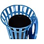 Alpine Industries Metal Commercial Outdoor Recycling Receptacle, 38 Gallon, Black/Blue (479-38-BLU)~#|#~2DE43987-F946-4682-ABBA9885B4E98B29_sc7