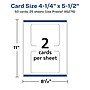 Avery Integrated Cards, 4.25" x 5.5", Glossy White, 50/Pack (95276)~#|#~2DE5E07D-6A77-4581-91DCD3940C00EEA5_sc7
