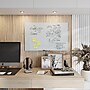 U Brands Floating Glass Ghost Grid Dry Erase Board, Frameless, 3' x 2' (2798U00-01)~#|#~2DE5FB6E-9132-44C9-A3CE4F2DA8BB924F_sc7