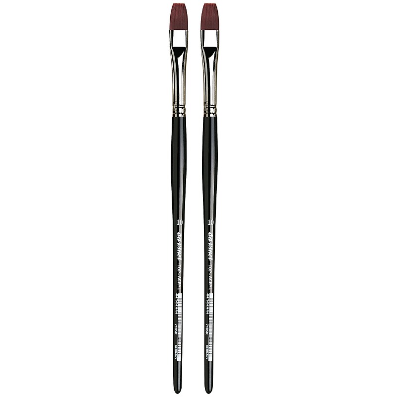 da Vinci TOP-ACRYL Oil and Acrylic Synthetic Bristle, Flat Brush, 2/Bundle (DVXVA7185K10-2) image 1