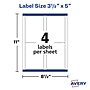 Avery Sure Feed Laser/Inkjet Shipping Labels, 3-1/2" x 5", White, 1,000 Labels/Box (95935)~#|#~2DE7E044-5F0F-4F83-95EE03EF50A277A8_sc7
