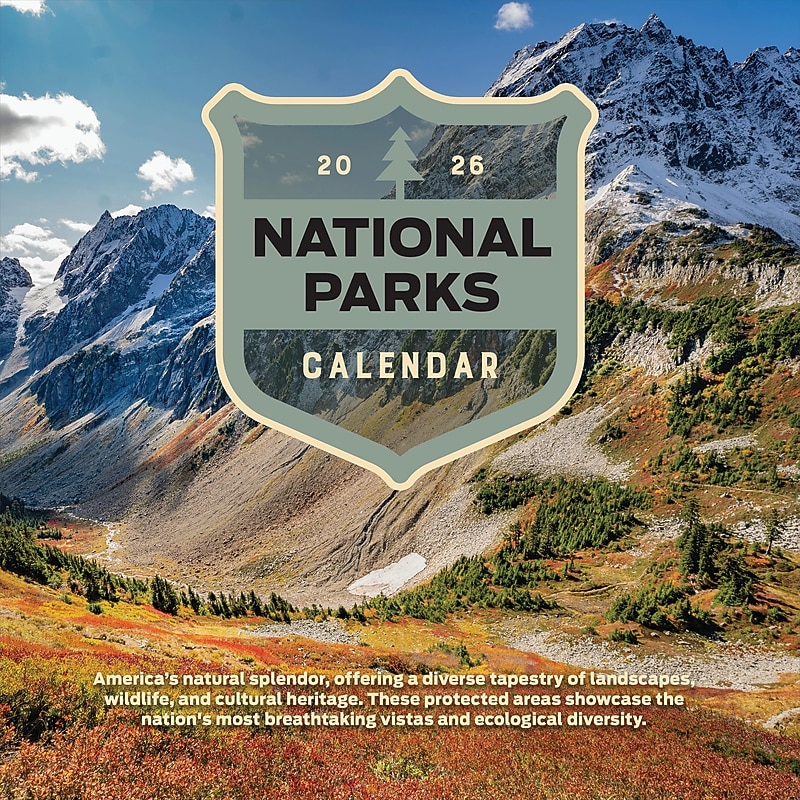 2026 TF Publishing National Parks 12" x 12" Monthly Wall Calendar, Multi (26-1020) image 1