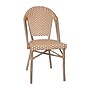 Flash Furniture Lourdes Contemporary Aluminum and PE Rattan Bistro Stacking Chair, White/Natural (SDA6421FNATWHLT)~#|#~2DEA1A93-D8DA-455E-BF0AA25D5F30C102_sc7