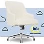 Serta Leighton Fabric Home Office Chair, Ivory (48444)~#|#~2DF87778-4889-4A01-A93EFF2A8EDC591A_sc7