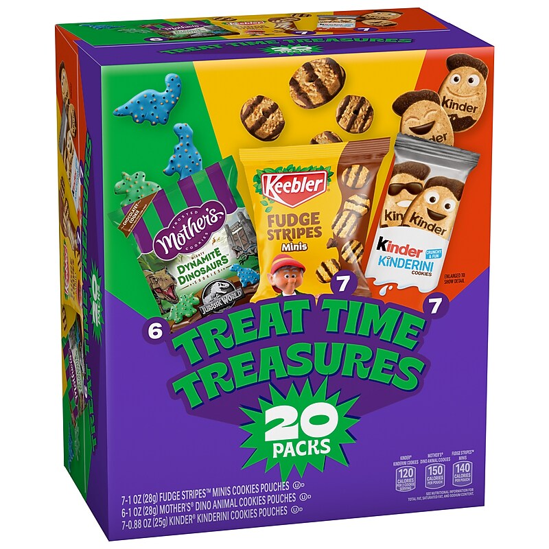 Keebler Treat Time Treasures Assorted Cookies Variety Pack, 20 Packs/Box (FEU06820) image 1