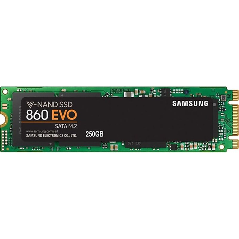 Samsung 860 EVO 250GB M.2 SATA III Internal Solid State Drive, V-NAND MLC (MZ-N6E250E) image 1