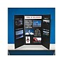 Flipside Tri-Fold Project Board, 48" x 36", Corrugated Paper, Black, 4/Pack (18067)~#|#~2E0A547C-8084-46FF-B05A641D2D70FAA4_sc7