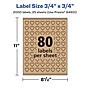 Avery Laser/Inkjet Decorative Edge Multipurpose Labels, .75" x .75", Kraft Brown, 2000 Labels/Pack ( 94601)~#|#~2E0AFC12-9FC3-42B5-BE192E65C27143F2_sc7