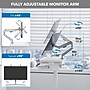 Mount-It! MedHub Mobile Medical Cart Workstation with Spring Arm Monitor Mount and Locking Caster Wheels, White/Grey (MI-16016)~#|#~2E0B68C2-4B51-4866-B37A481052BC44BD_sc7