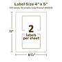 Avery EcoFriendly Laser/Inkjet Rectangle Multipurpose Labels, 4" x 5", White, 100/Box (94253)~#|#~2E0DBA00-70F8-4EC6-8E6C43AFFCDD0C7A_sc7