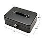 Excello Brands Steel Cash Box with Key Lock, 7 Compartments, Black (CHBX-6112-KY)~#|#~2E177955-46E7-4109-BA01C58E0F866A71_sc7