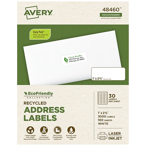 anページ Avery EcoFriendly Laser/Inkjet Address Labels, 1