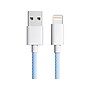 3D Luxe Cool Cables USB Type-C to Lightning Charging Cable, 3 ft., Blue/White (A-LIGHT-BLUE)~#|#~2E2AB45D-0605-4CA9-9B8B40C17DE208F3_sc7