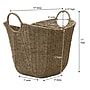 Household Essentials Woven Storage Wicker Basket with Handles, Natural (ML-4005)~#|#~2E2B6ED2-3A95-450E-8A3D9B07C33472E4_sc7